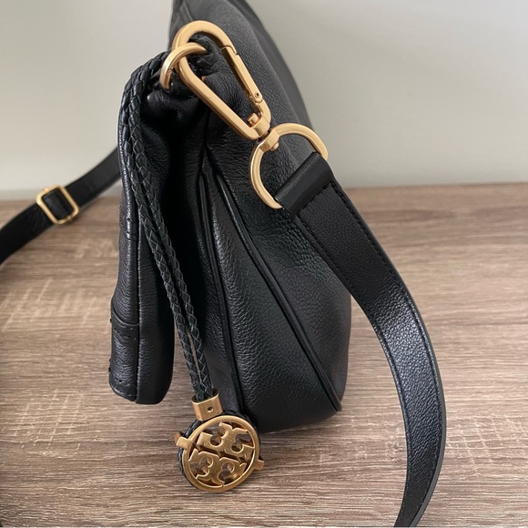 Tory Burch Amalie Leather Foldover Crossbody Clutch - Picture 7 of 13